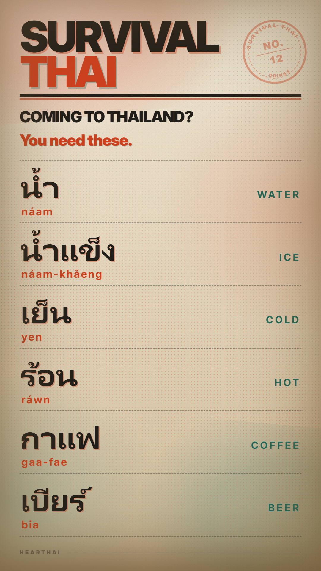 DRINKS reference card